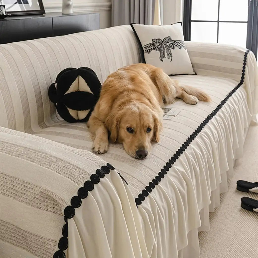 Chenille Scratch-resistant Pet-friendly Sofa Protector Non-slip Sofa Cover