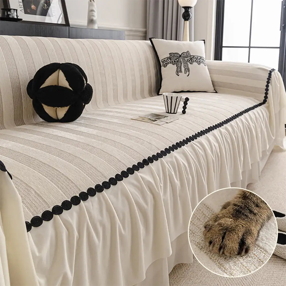 Chenille Scratch-resistant Pet-friendly Sofa Protector Non-slip Sofa Cover