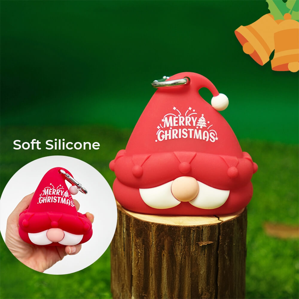 Christmas Portable Silicone Walking Dog Poop Waste Bag Dispenser