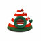 Classic Christmas Hat Warm Washable Semi-Enclosed Cat Cave Bed
