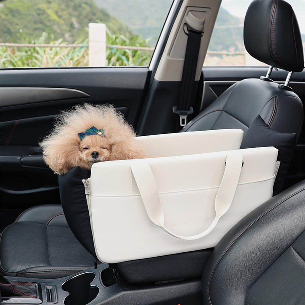 Color-Block Soft Waterproof Portable Car Console Pet Travel Carrier