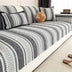 Color-Blocked Striped Chenille Non-Slip Couch Cover - Suitable For All Seasons