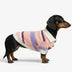 Color-Blocked Striped Faux Mink Fur Warm Dachshund Dog Sweater Suitable For Puppies