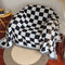 Color Block Checkerboard Fringe Trim Sofa Blanket Sofa Cover