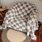 Color Block Checkerboard Fringe Trim Sofa Blanket Sofa Cover