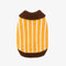 Colour Blocked Striped Polo Collar Dog Sweater For Small Dogs