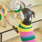 Colour Blocked Striped Sleeveless Dog Sweater For Small Dogs
