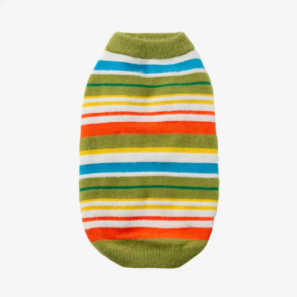 Colour Blocked Striped Dog Sweater-Suitable For Large Dogs