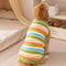 Colour Blocked Striped Dog Sweater-Suitable For Large Dogs