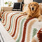 Colorful Color-Blocked Anti-Scratch Plush Sofa Protection Sofa Cover