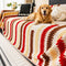 Colorful Color-Blocked Anti-Scratch Plush Sofa Protection Sofa Cover