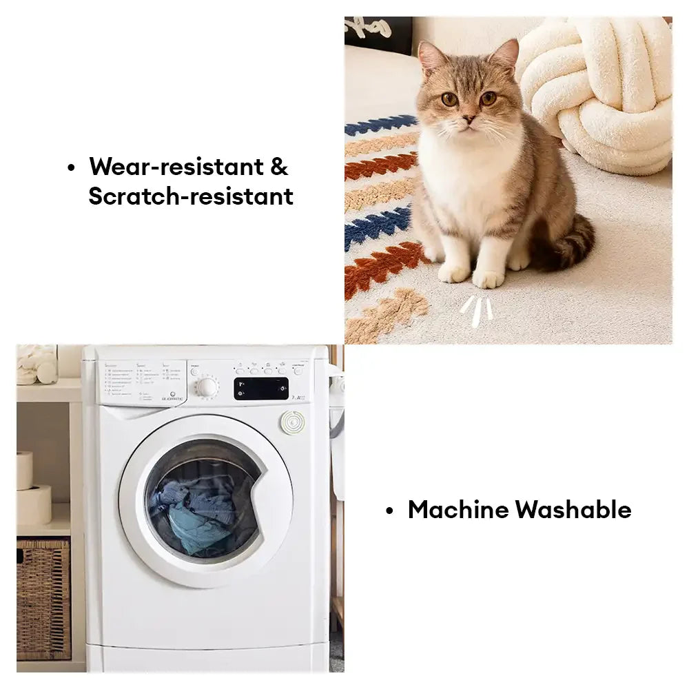 Colorful Color-Blocked Anti-Scratch Plush Sofa Protection Sofa Cover