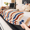 Colorful Color-Blocked Anti-Scratch Plush Sofa Protection Sofa Cover
