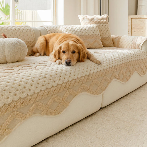 Cookie Comfortable Plush Skin-Friendly Non-Slip Sofa Cover
