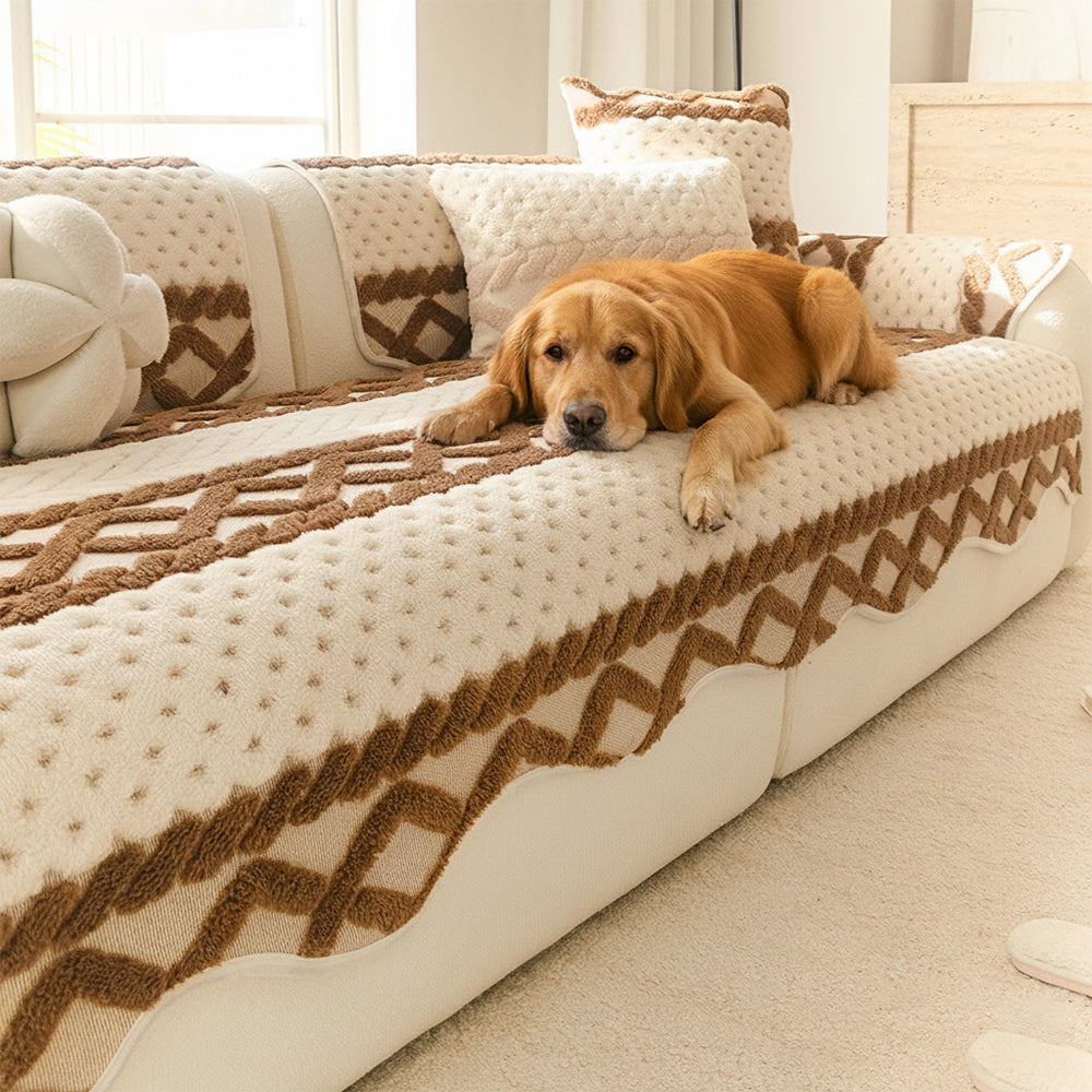 Cookie Comfortable Plush Skin-Friendly Non-Slip Sofa Cover