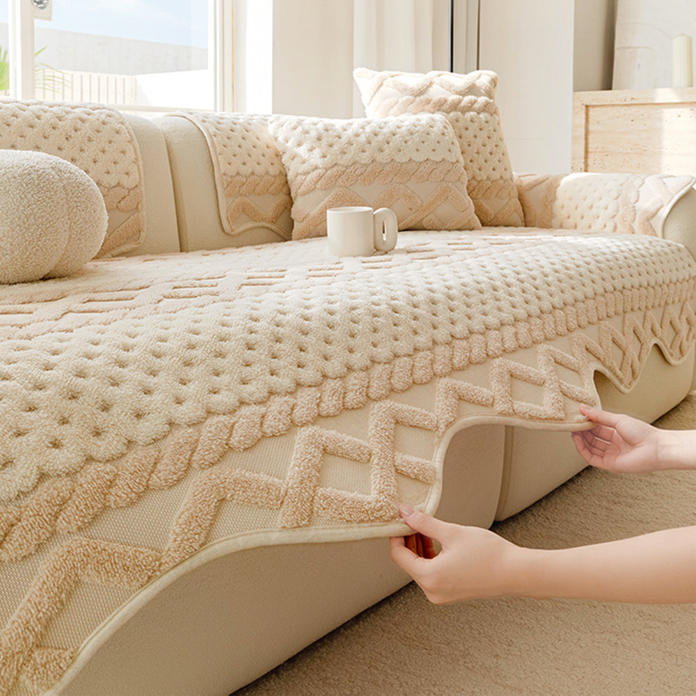 Cookie Comfortable Plush Skin-Friendly Non-Slip Sofa Cover