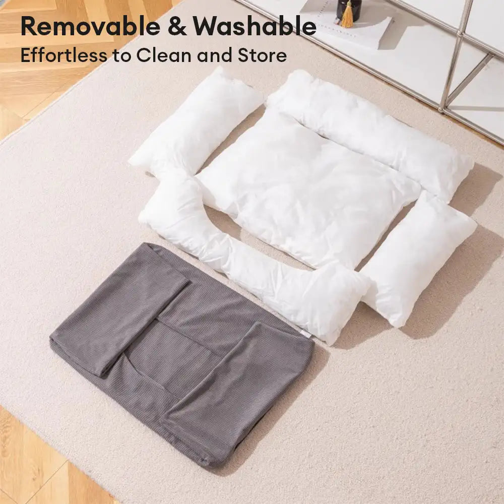 Corduroy Scratch-Resistant Breathable Detachable Comfort Dog Bed