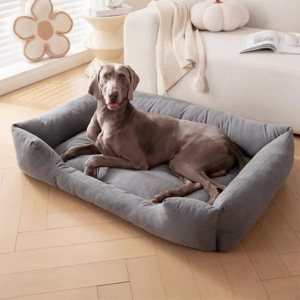 Corduroy Scratch-Resistant Breathable Detachable Comfort Dog Bed