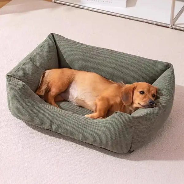 Corduroy Scratch-Resistant Breathable Detachable Comfort Dog Bed