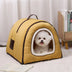 Cozy Enclosed Water-Repellent Washable Cat Cave Deep Sleep Dog Bed