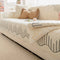 Cream Style Leaf Pattern Sofa Anti-Scratch Non-Slip Couch Cover