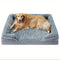Lit orthopédique pour chien à support complet et étanche amovible