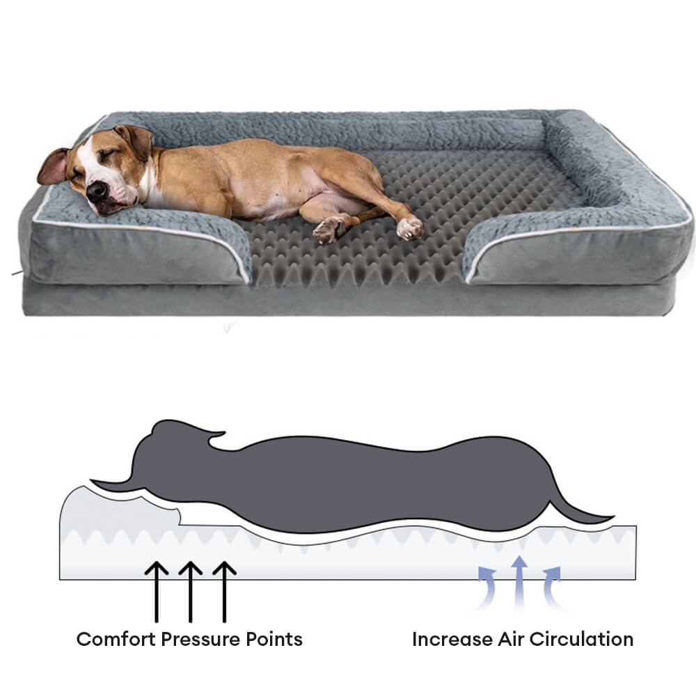 Detachable Waterproof Full Surround Support Orthopedic Dog Bed