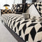 Diamond-Pattern Plush Sofa Cover