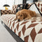 Diamond-Pattern Plush Sofa Cover