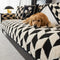 Diamond-Pattern Plush Couch Cover