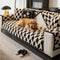 Diamond-Pattern Plush Sofa Cover