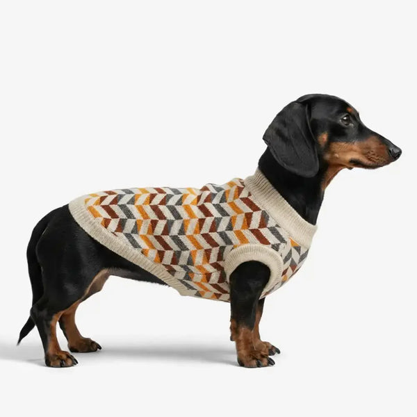 Diamond Striped Dog Sweater For Small Dogs