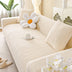 Elegant Herringbone Cream Aesthetic Stretch Magic Sofa Cover