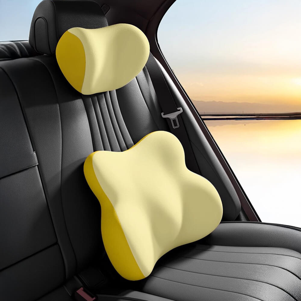 Ergonomic Butterfly-Shaped Memory Foam Lumbar Support Car Pillow