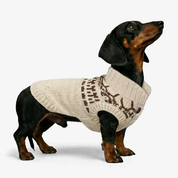 Fair Isle Pattern Sleeveless Dog Sweater For Small Dogs