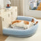 Faux Lambswool U-Shaped Removable Washable Orthopedic Pet Bed