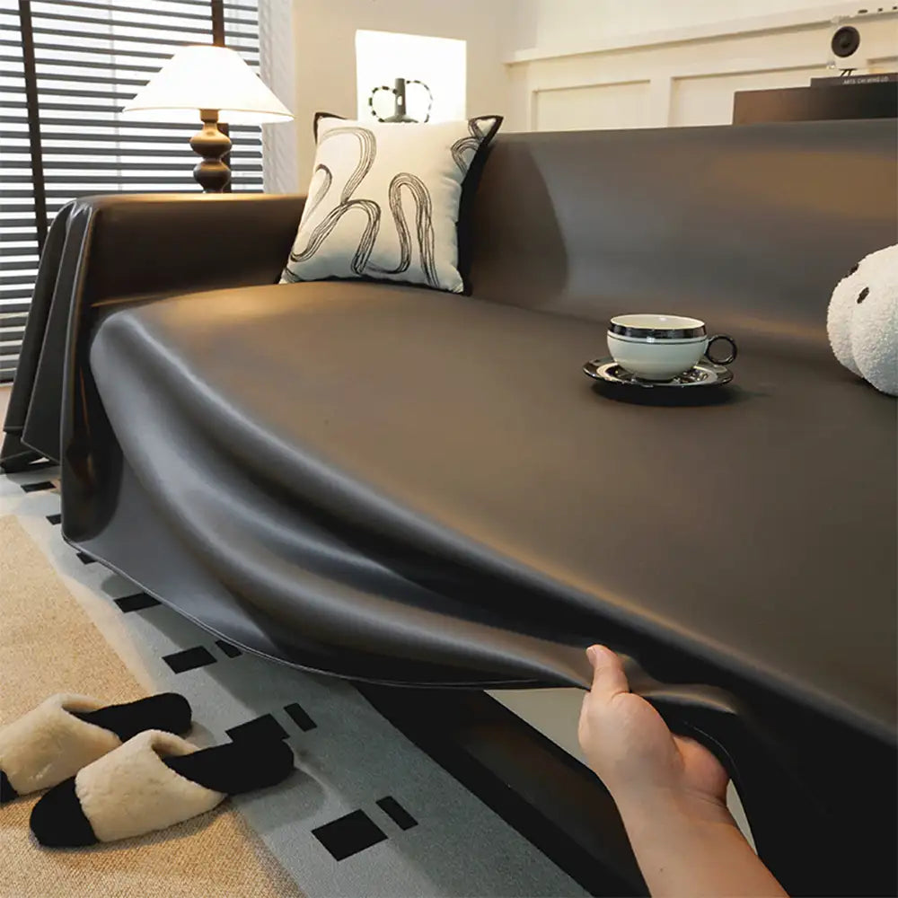 Faux Leather Waterproof Pet Hair-Resistant Sofa Protector Sofa Cover