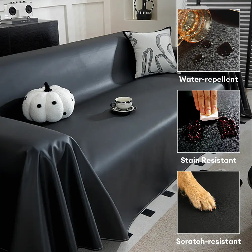 Faux Leather Waterproof Pet Hair-Resistant Sofa Protector Sofa Cover