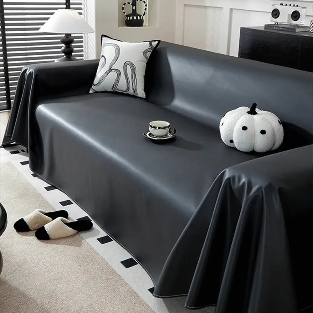 Faux Leather Waterproof Pet Hair-Resistant Sofa Protector Sofa Cover
