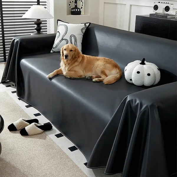 Faux Leather Waterproof Pet Hair-Resistant Sofa Protector Sofa Cover