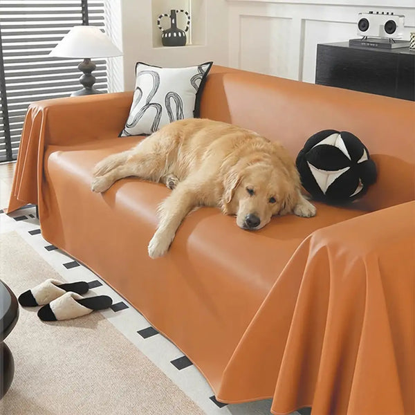Faux Leather Waterproof Pet Hair-Resistant Sofa Protector Sofa Cover