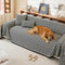 Faux Linen Scratch-Resistant Furniture Protector Sofa Blanket Sofa Cover