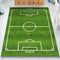 Football Field Pattern Scratch-Resistant Non-Slip Rug