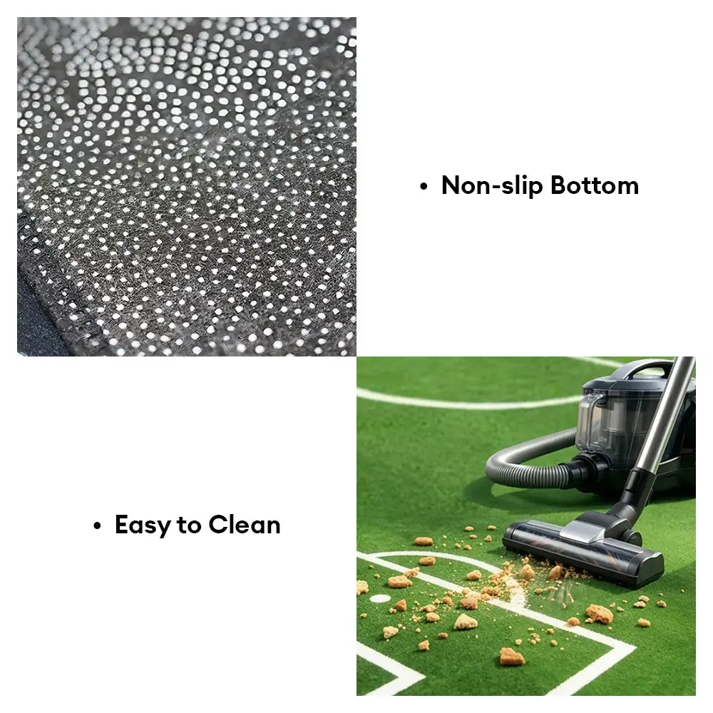 Football Field Pattern Scratch-Resistant Non-Slip Rug