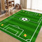 Football Field Pattern Scratch-Resistant Non-Slip Rug