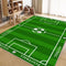 Football Field Pattern Scratch-Resistant Non-Slip Rug