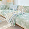 Fresh Floral Ice Silk Cooling Non-Slip Sofa Cover