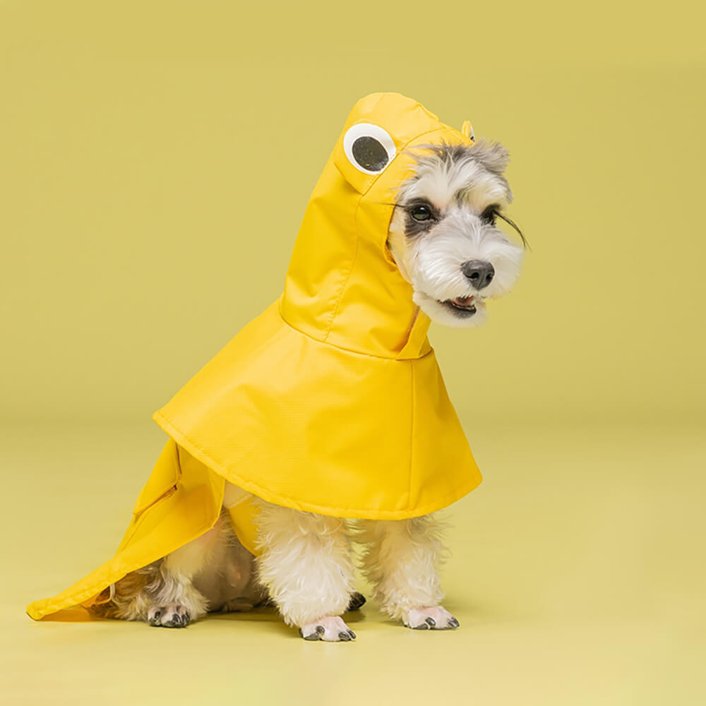 Frog-Inspired Waterproof Lightweight Dog Hooded Poncho Raincoat