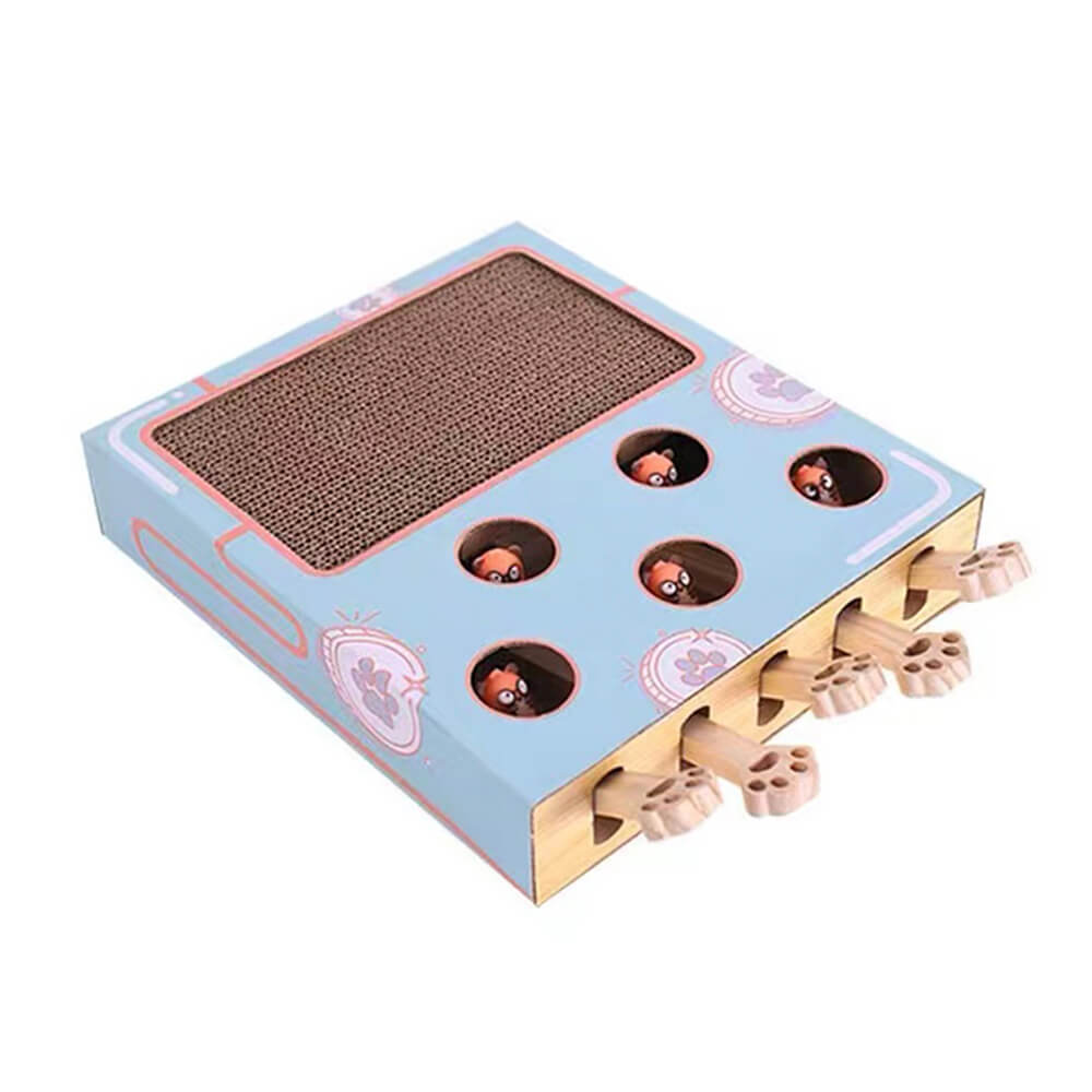 Fun Interactive Whack-a-Mole Cat Scratcher Cat Toy