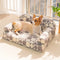 Geometric-Pattern Plush Thermal Removable And Washable Dog Bed